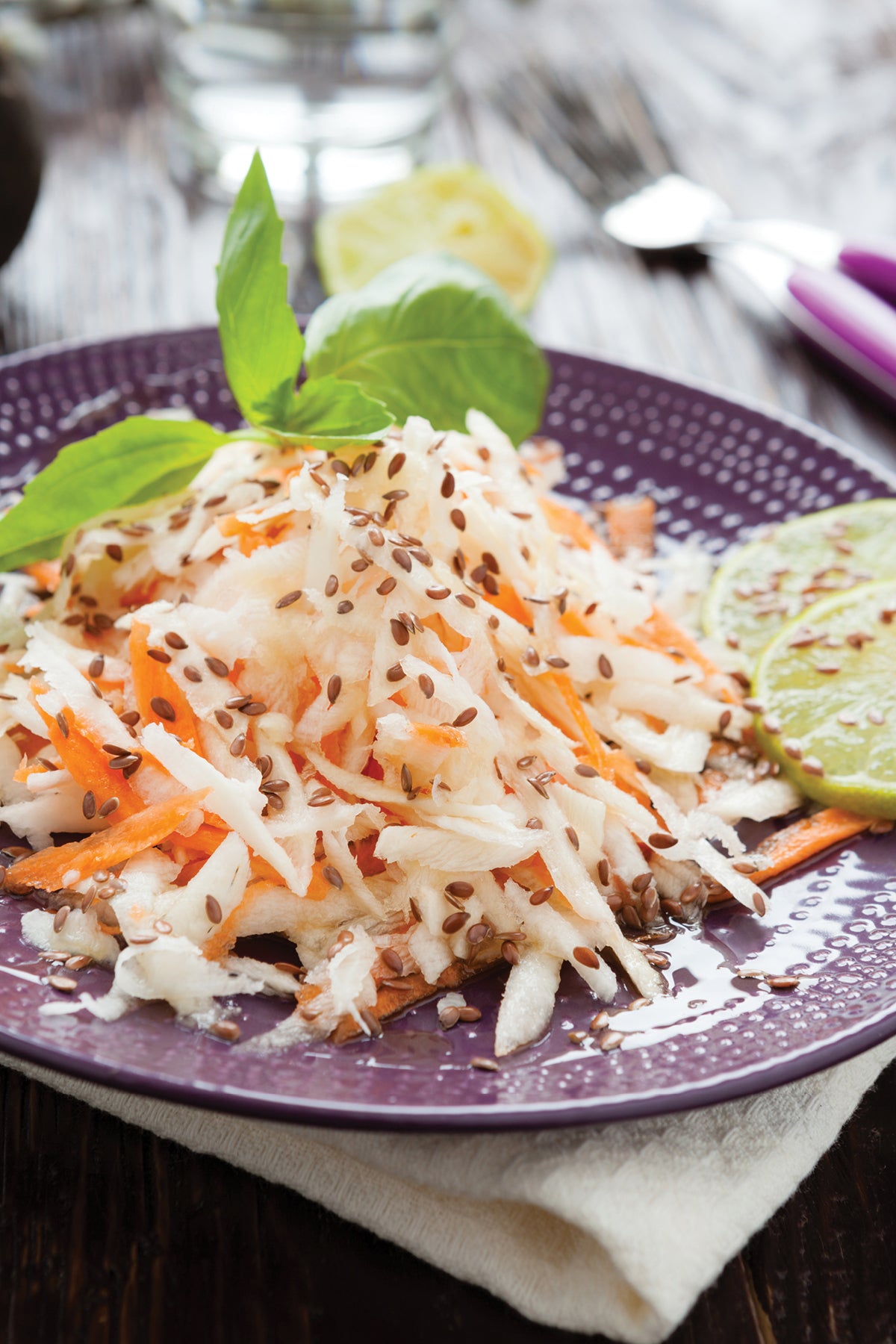 White Balsamic Cabbage and Apple Slaw