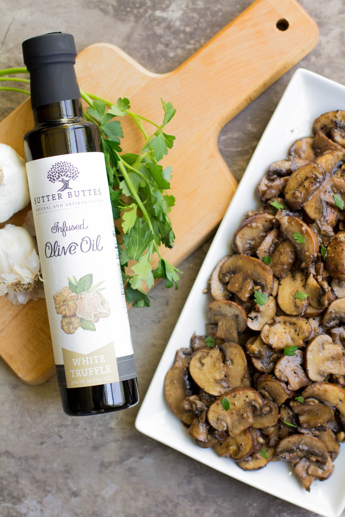 White Truffle Garlicky Mushrooms