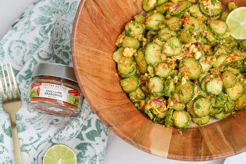 Chili Lime Cucumber Avocado  Salad