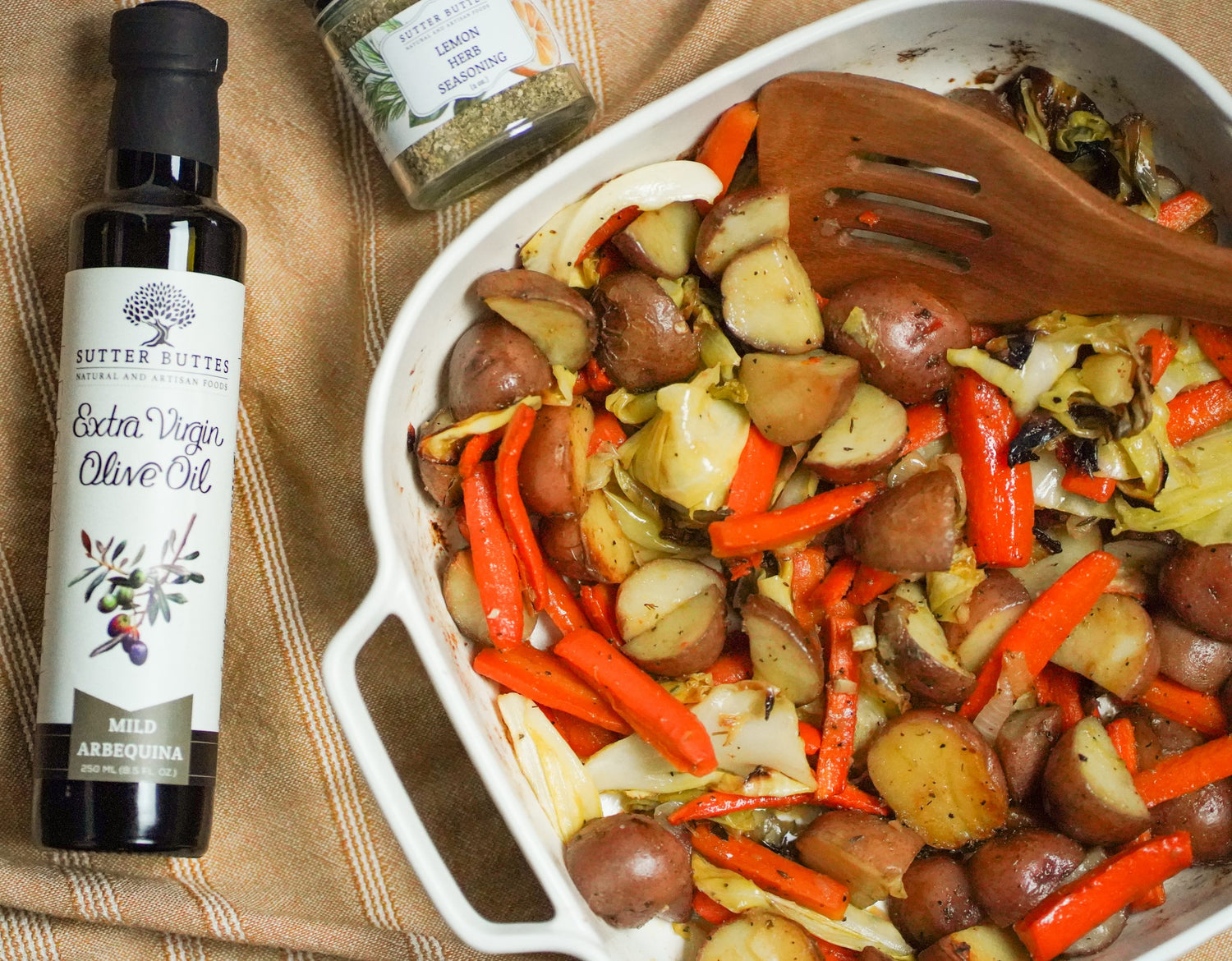 Roasted Red Potatoes and Cabbage