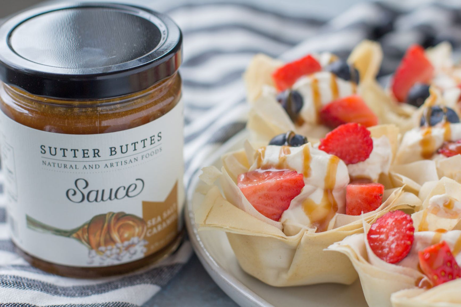 Salted Caramel Mousse and Berry Tarts