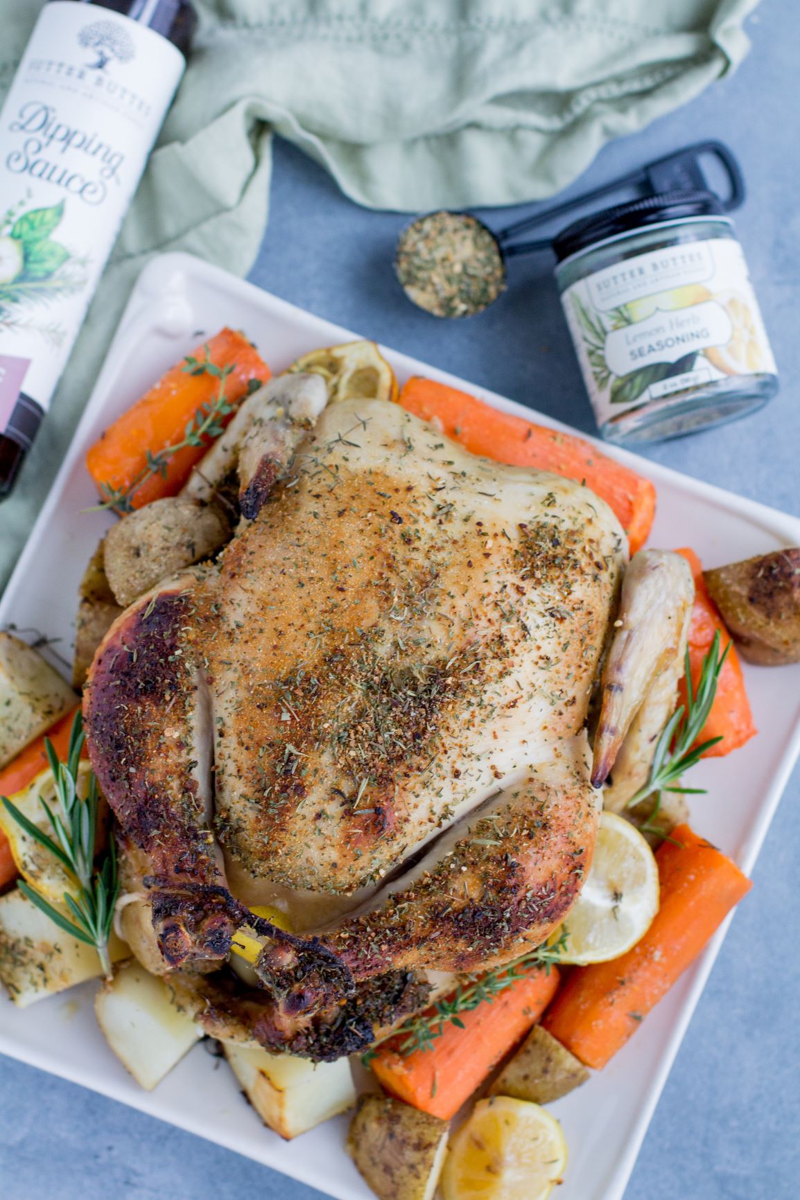 Lemon Herb and Garlic Roasted Chicken