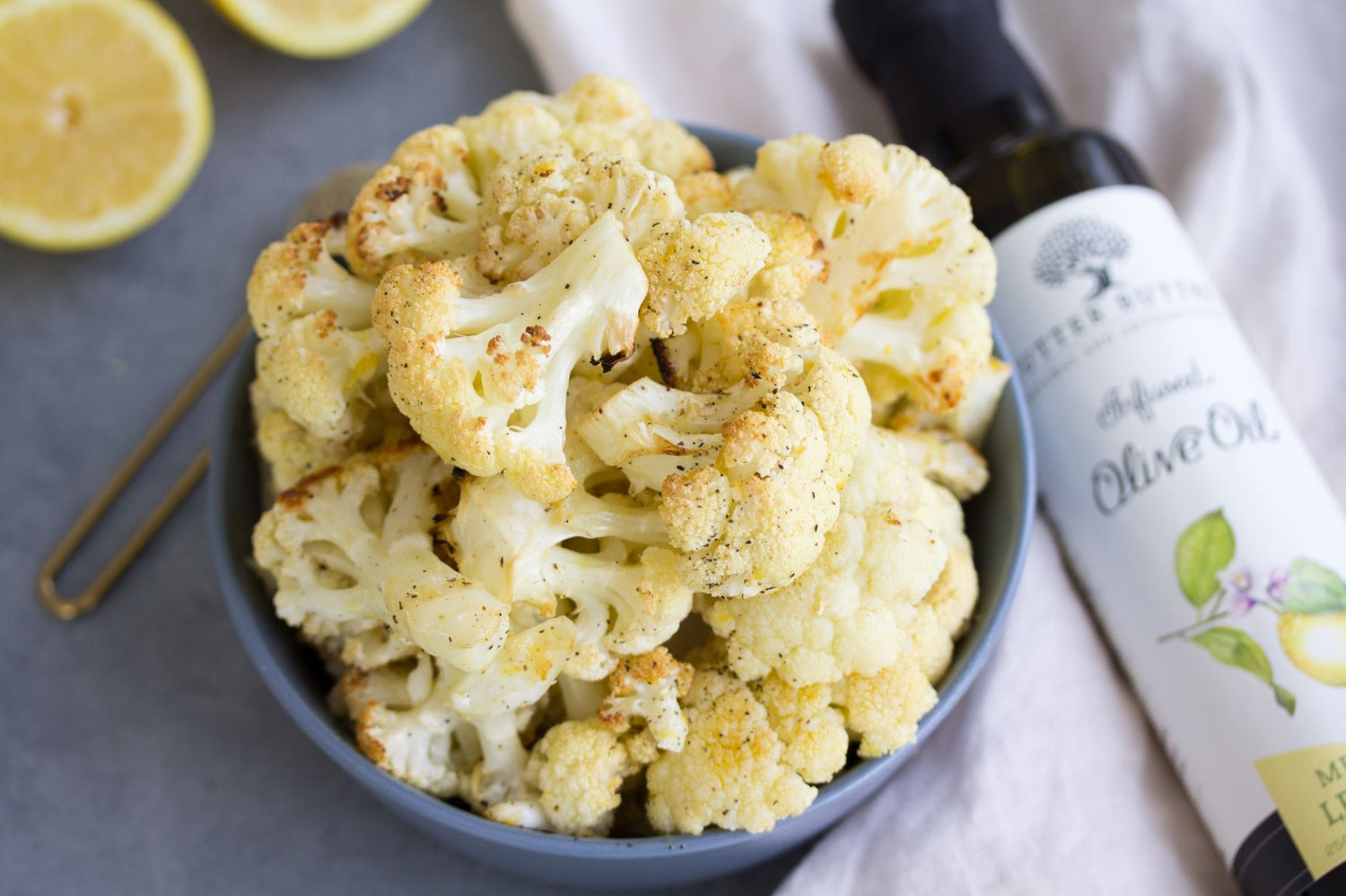 Lemon Pepper Oven Roasted Cauliflower