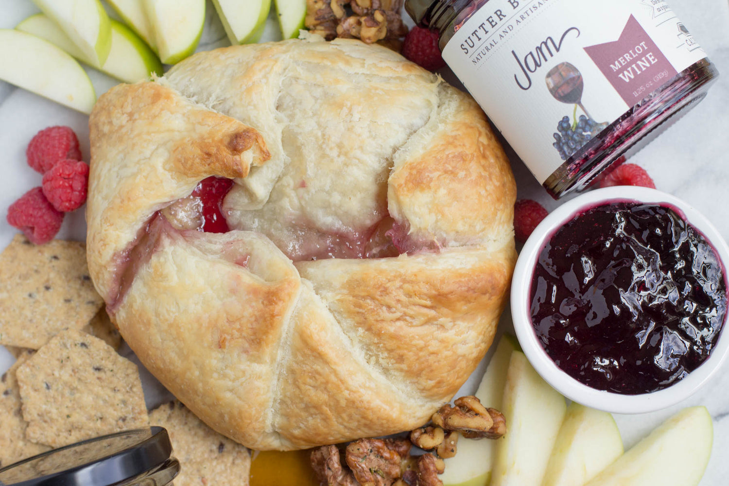 Merlot Wine Baked Brie