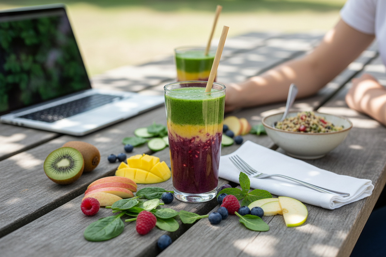 REVITALIZING BREAKElevate your lunchtime routineWhether you're looking for a quick and convenient snack or a light yet fulfilling lunch option, our Super Detox smoothies offer the perfect balance of flavors and detoxifying ingredients
another image for above content