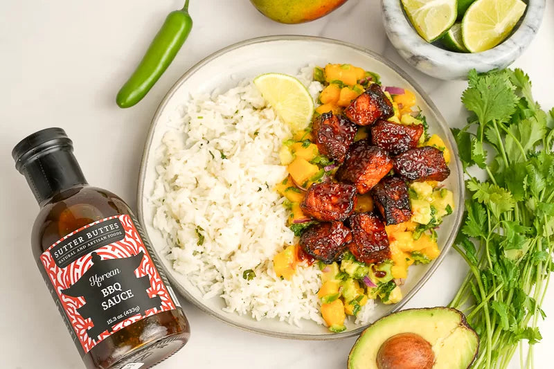 BBQ Salmon with Mango Avocado Salsa