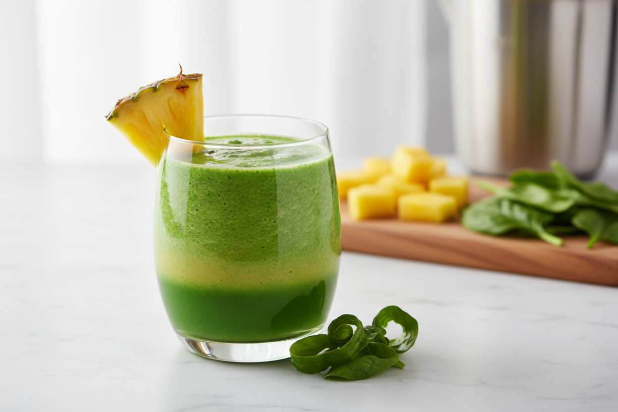 Spinach & pineapple smoothie