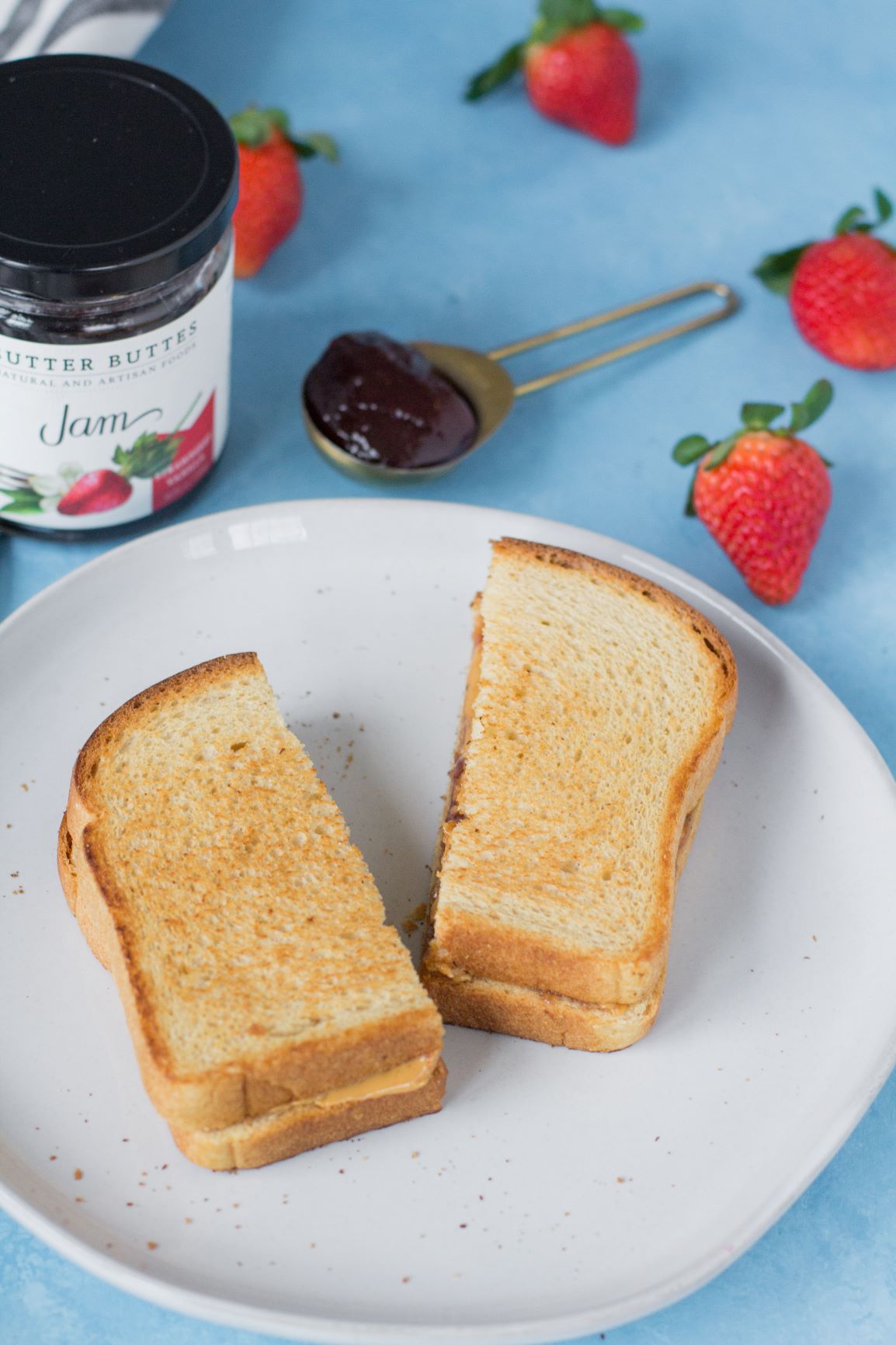 Strawberry Vanilla Grilled PB&J